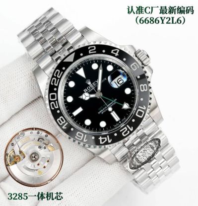 Replica Rolex GMT-Master ii 3285 Movement 904L Steel Sapphire Glass Replica Mens Watch